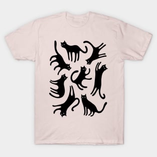 Curious Black Cats T-Shirt